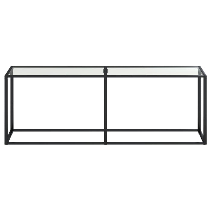 Tavolo Consolle Trasparente 220x35x75,5 cm in Vetro Temperato 331690