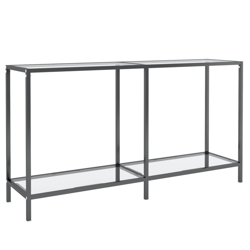 Tavolo Consolle Trasparente 140x35x75,5 cm in Vetro Temperato 331694