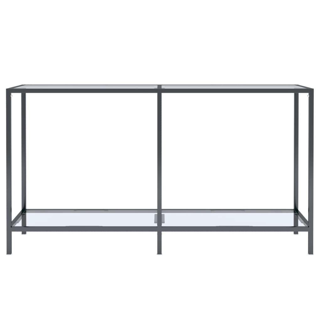 Tavolo Consolle Trasparente 140x35x75,5 cm in Vetro Temperato cod mxl 20376