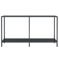 Tavolo Consolle Nero 140x35x75,5 cm in Vetro Temperato cod mxl 65577