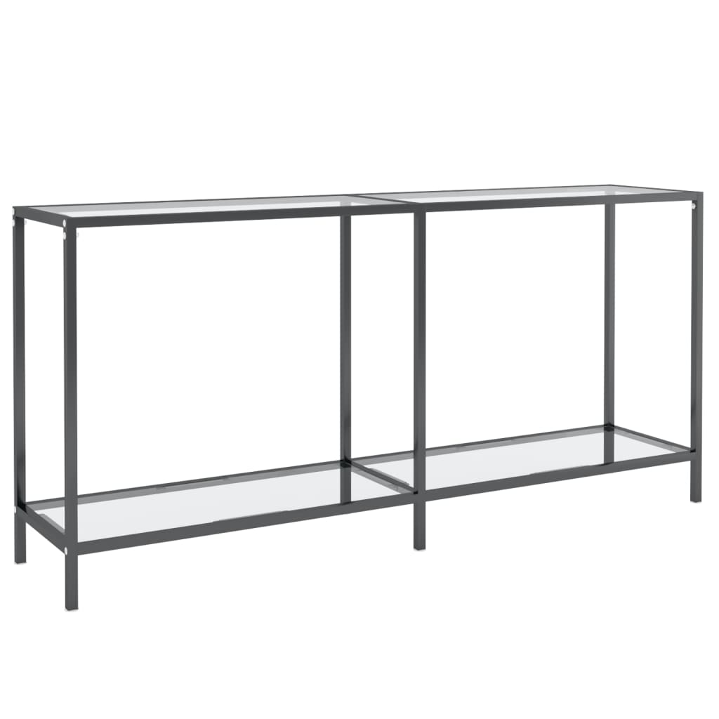 Tavolo Consolle Trasparente 160x35x75,5 cm in Vetro Temperato 331698