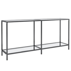 Tavolo Consolle Trasparente 160x35x75,5 cm in Vetro Temperato 331698