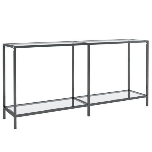 Tavolo Consolle Trasparente 160x35x75,5 cm in Vetro Temperato 331698