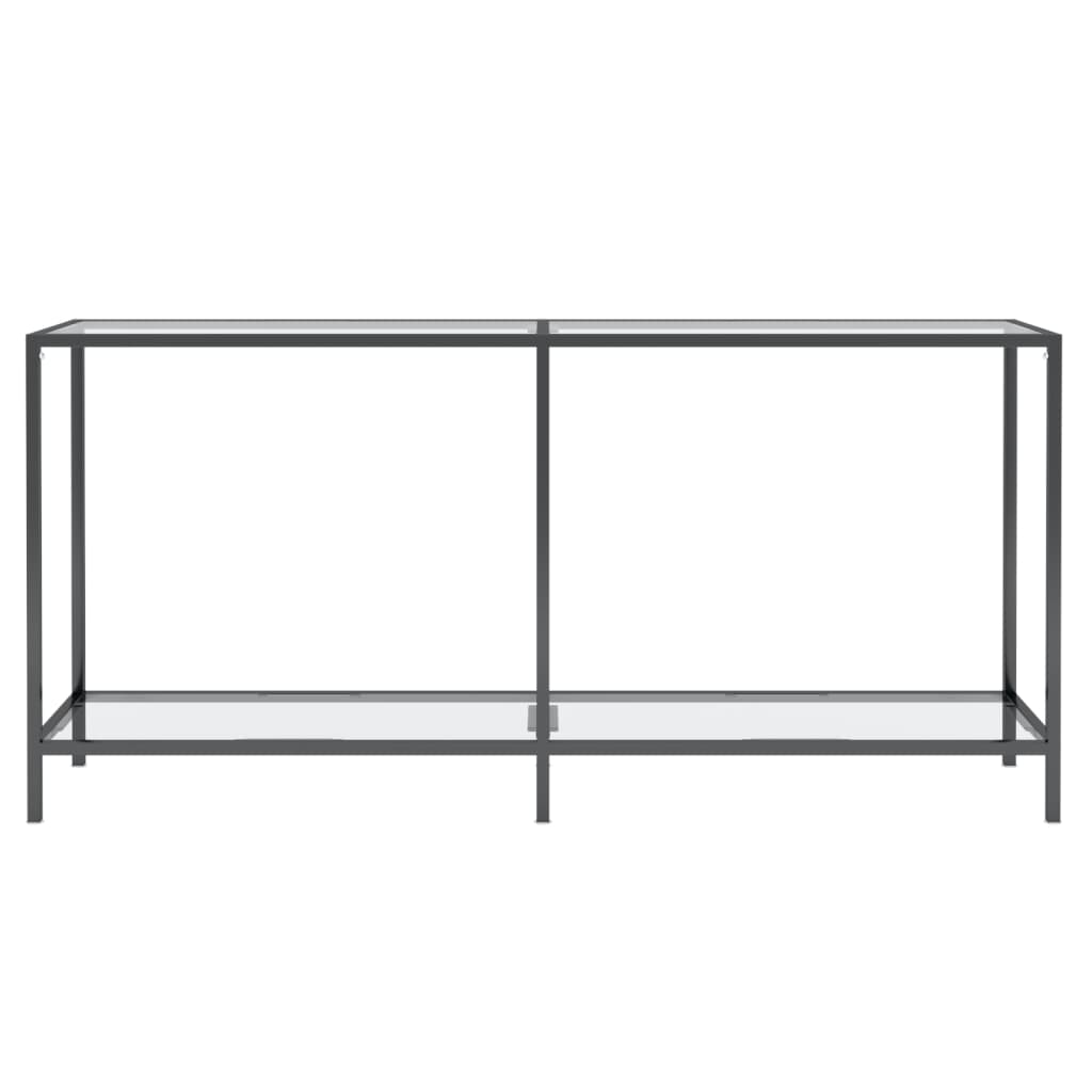 Tavolo Consolle Trasparente 160x35x75,5 cm in Vetro Temperato 331698