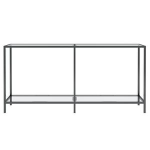 Tavolo Consolle Trasparente 160x35x75,5 cm in Vetro Temperato 331698