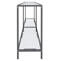 Tavolo Consolle Trasparente 160x35x75,5 cm in Vetro Temperato 331698