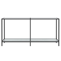 Tavolo Consolle Bianco 160x35x75,5 cm in Vetro Temperato cod mxl 20634