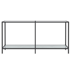 Tavolo Consolle Bianco 160x35x75,5 cm in Vetro Temperato cod mxl 20634