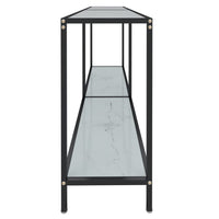 Tavolo Consolle Bianco 160x35x75,5 cm in Vetro Temperato 331700