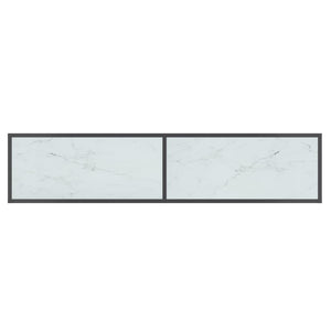 Tavolo Consolle Bianco 160x35x75,5 cm in Vetro Temperato cod mxl 20634