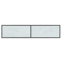 Tavolo Consolle Bianco 160x35x75,5 cm in Vetro Temperato 331700