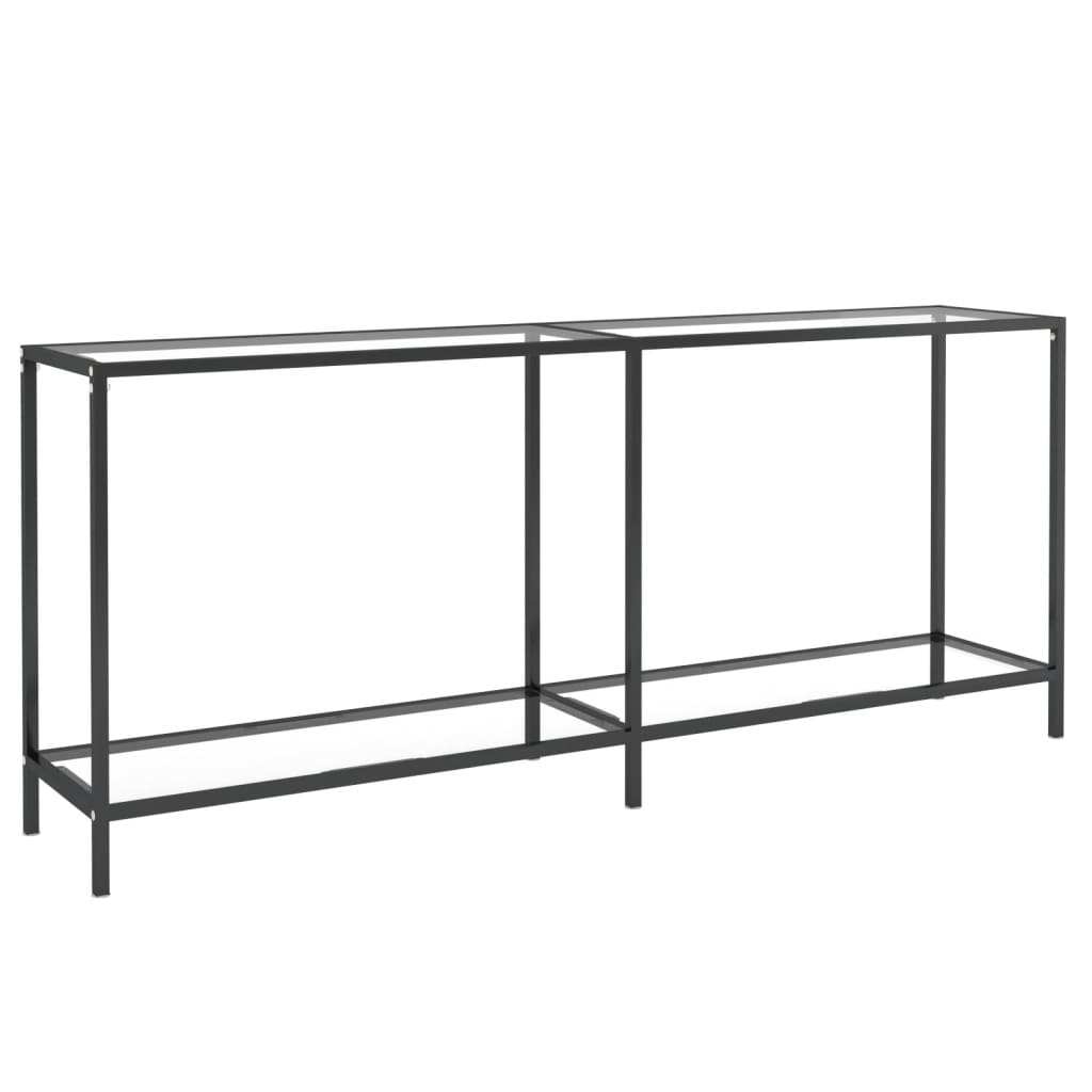 Tavolo Consolle Trasparente 180x35x75,5 cm in Vetro Temperato 331702