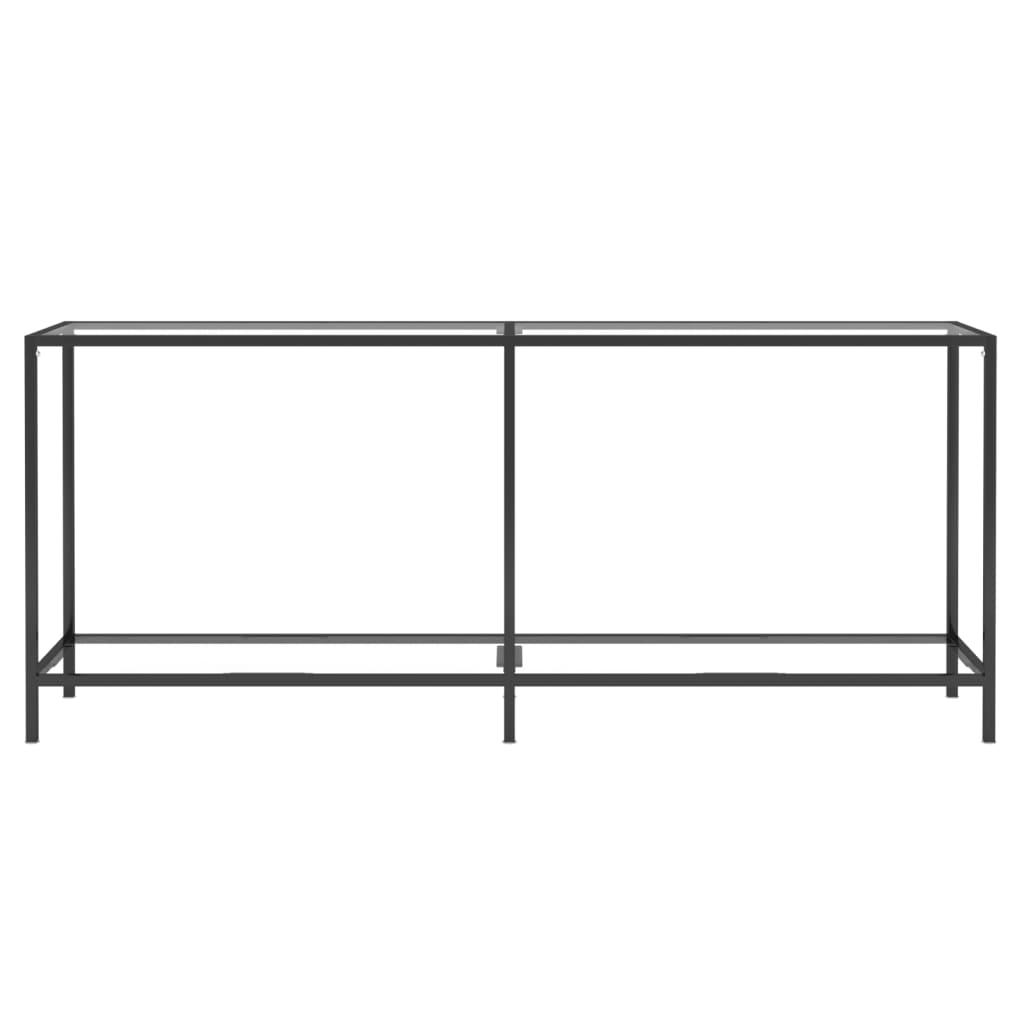 Tavolo Consolle Trasparente 180x35x75,5 cm in Vetro Temperato 331702