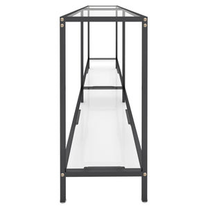 Tavolo Consolle Trasparente 180x35x75,5 cm in Vetro Temperato 331702