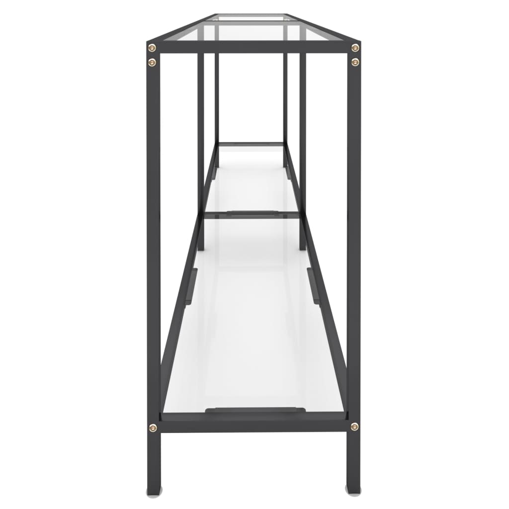 Tavolo Consolle Trasparente 180x35x75,5 cm in Vetro Temperato cod mxl 61979