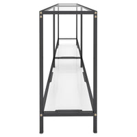 Tavolo Consolle Trasparente 180x35x75,5 cm in Vetro Temperato cod mxl 61979