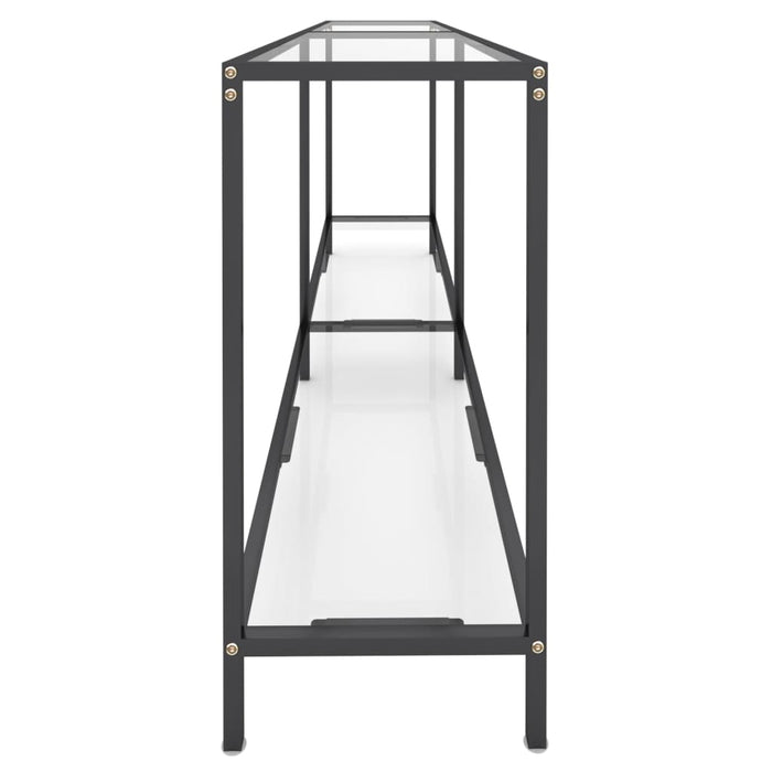 Tavolo Consolle Trasparente 180x35x75,5 cm in Vetro Temperato cod mxl 61979