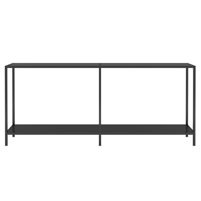 Tavolo Consolle Nero 180x35x75,5 cm in Vetro Temperato 331703