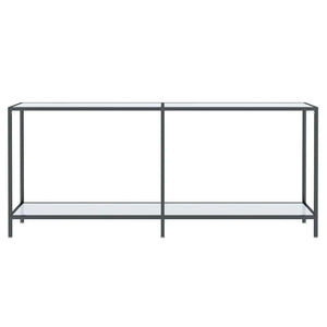 Tavolo Consolle Bianco 180x35x75,5 cm in Vetro Temperato 331704