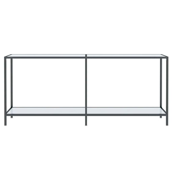 Tavolo Consolle Bianco 180x35x75,5 cm in Vetro Temperato 331704