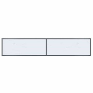 Tavolo Consolle Bianco 180x35x75,5 cm in Vetro Temperato 331704