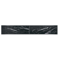 Tavolo Consolle Nero 220x35x75,5 cm in Vetro Temperato 331713