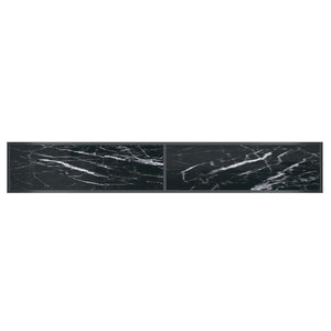 Tavolo Consolle Nero 220x35x75,5 cm in Vetro Temperato 331713
