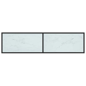 Mobile Porta TV Marmo Bianco 160x40x40,5 cm in Vetro Temperato 331720