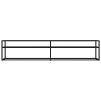 Mobile Porta TV Nero 200x40x40,5 cm in Vetro Temperato cod mxl 57311