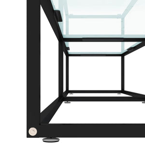 Mobile Porta TV Marmo Bianco 200x40x40,5 cm in Vetro Temperato cod mxl 12384