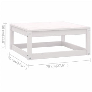 Set Divani da Giardino 5 pz Bianco in Legno Massello di Pino 3075240