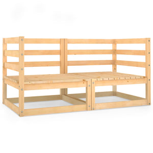 Divano da Giardino a 2 Posti in Legno Massello di Pino 3075244