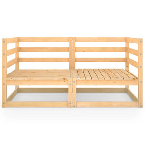 Divano da Giardino a 2 Posti in Legno Massello di Pino 3075244