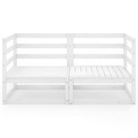 Divano da Giardino a 2 Posti Bianco in Legno Massello di Pino 3075245