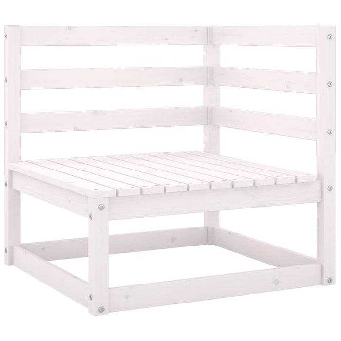 Set Divani da Giardino 4 pz Bianco in Legno Massello di Pino 3075380