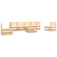 Set Divani da Giardino 7 pz in Legno Massello di Pino 3075404
