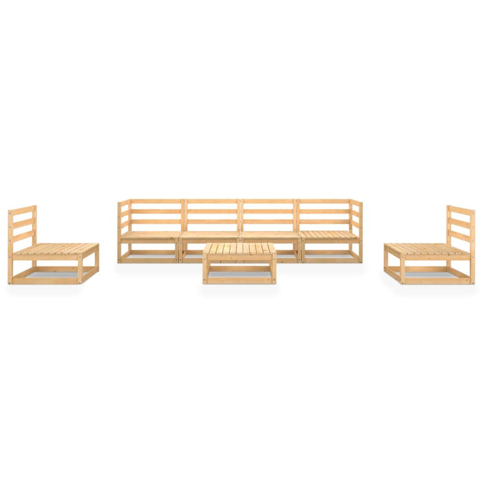 Set Divani da Giardino 7 pz in Legno Massello di Pino 3075404