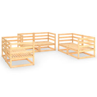 Set Divani da Giardino 6 pz in Legno Massello di Pino 3075439