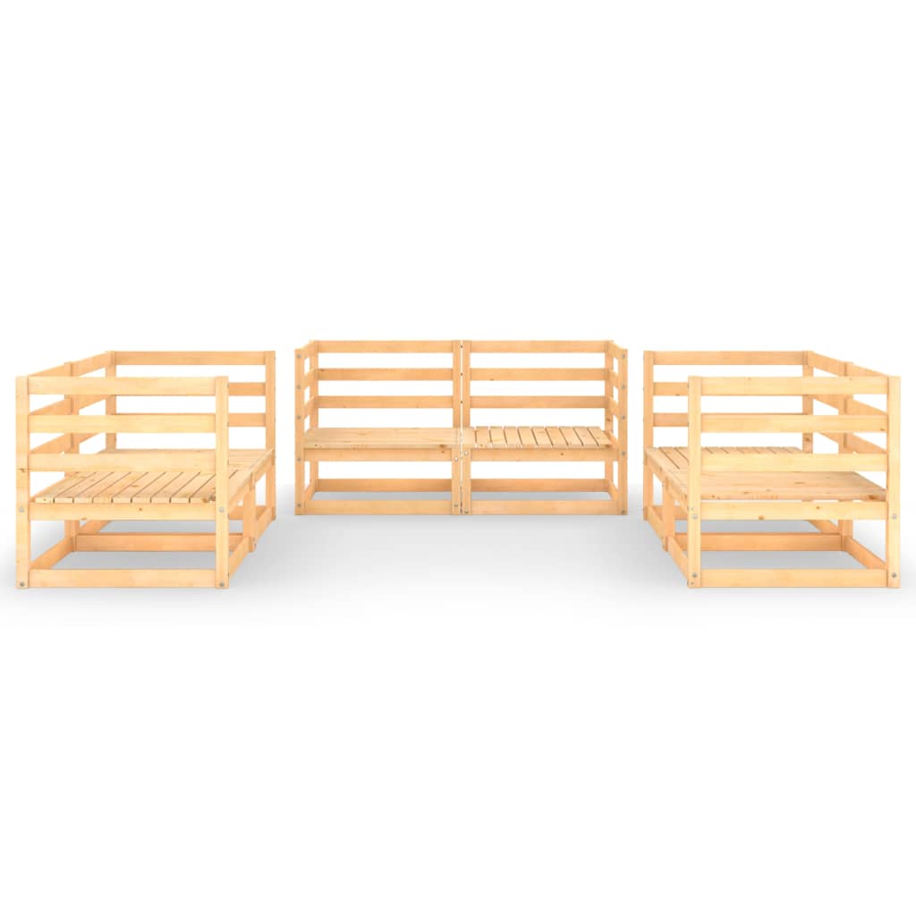 Set Divani da Giardino 6 pz in Legno Massello di Pino 3075439