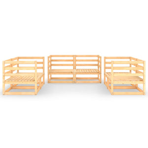 Set Divani da Giardino 6 pz in Legno Massello di Pino 3075439