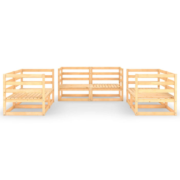 Set Divani da Giardino 6 pz in Legno Massello di Pino 3075439