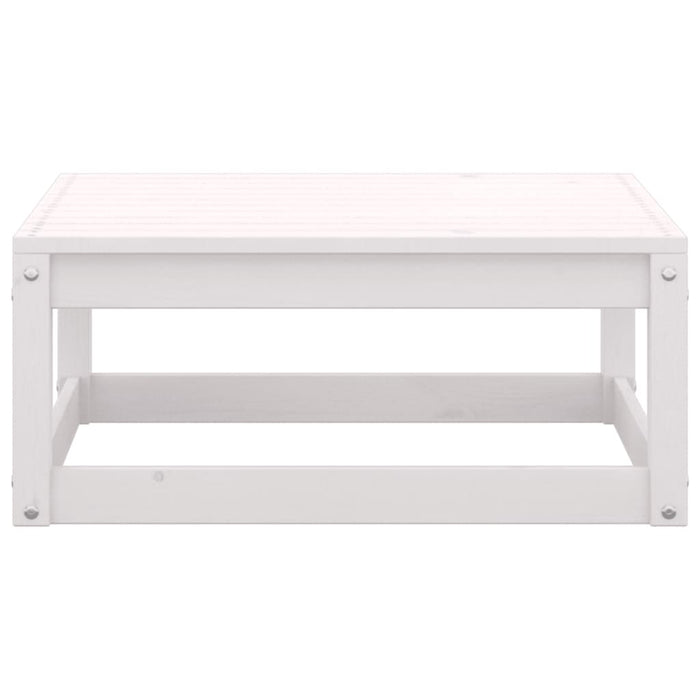 Set Divani da Giardino 8 pz Bianco in Legno Massello di Pino 3075455