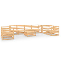 Set Divani da Giardino 9 pz in Legno Massello di Pino 3075464