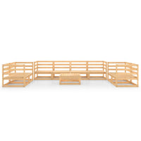 Set Divani da Giardino 9 pz in Legno Massello di Pino 3075464