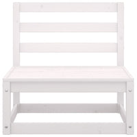 Set Divani da Giardino 7 pz Bianco in Legno Massello di Pino 3075505