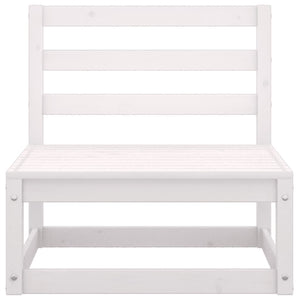 Set Divani da Giardino 7 pz Bianco in Legno Massello di Pino 3075505