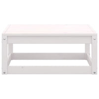 Set Divani da Giardino 7 pz Bianco in Legno Massello di Pino 3075505