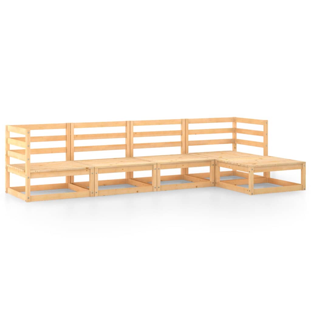 Set Divani da Giardino 5 pz in Legno Massello di Pino 3075534