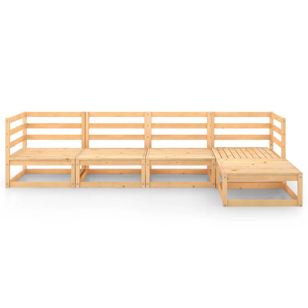 Set Divani da Giardino 5 pz in Legno Massello di Pino 3075534