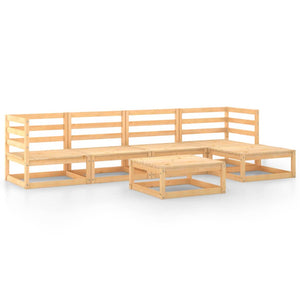 Set Divani da Giardino 6 pz in Legno Massello di Pino 3075539
